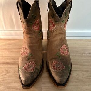 Caborca Silver by Liberty Black Embroidered Floral Boots